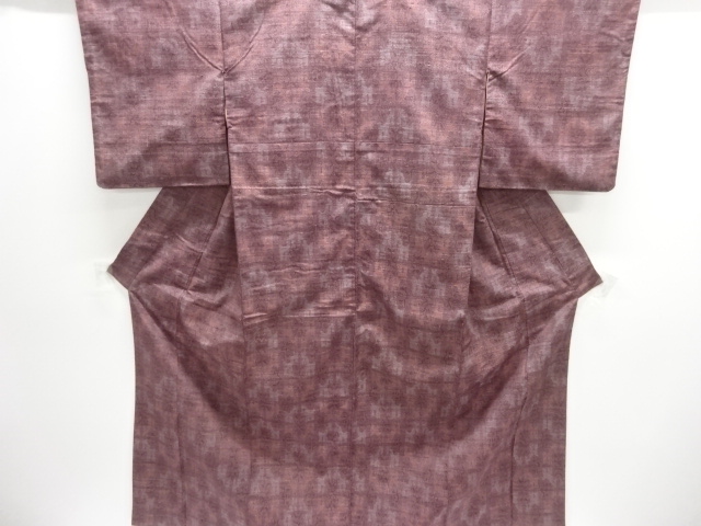 JAPANESE KIMONO / ANTIQUE KIMONO / SILK / MAWATA TSUMUGI / WOVEN ABSTRACT